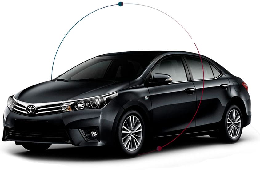 Sedn ejecutivo negro para remis corporativo, traslados con chofer para empresas.